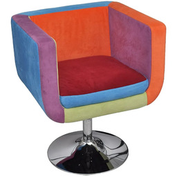 Edinos Tapicerowany klubowy fotel patchworkowy H4-P21