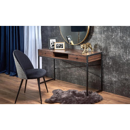 Biurko home office B46, 120 cm, orzechowy, czarny
