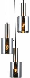 Wisząca LAMPA loftowa SARDO PND-5581-3A-SC+SG Italux szklana OPRAWA