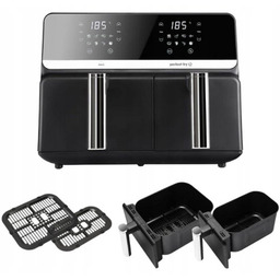 FRYTKOWNICA BEZTŁUSZCZOWA PODWÓJNA AIR FRYER 9L 2200W DWUKOMOROWA