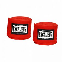 Bandaż bokserski Excalibur Club Pro czerwony