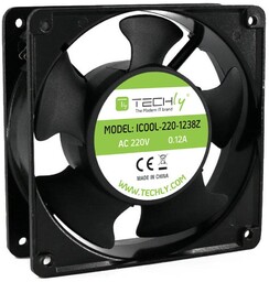 Techly Wentylator 120x120x38 mm 220V AC Aluminiowy
