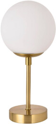 Lampa biurkowa DORADO, mała, złota z białym kloszem,