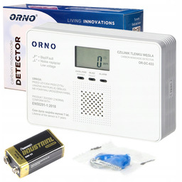 Czujnik Czadu Detektor LCD Czujka Tlenku Węgla Co