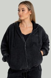 STRIX Bluza damska z kapturem Zip Washed Black