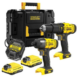 STANLEY Wiertarko-wkrętarka SFMCD711 + zakrętarka SFMCF800 + ładowarka