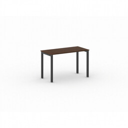 Biurko SQUARE, 120x60 cm, czarna podstawa, orzech