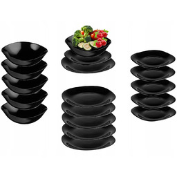 Zestaw obiadowy Quadro Black 6 osób 18 el.