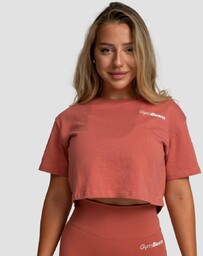 GymBeam Damska koszulka Cropped Limitless Cinnamon