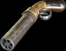 PISTOLET PIEPRZNICZKA SYGNOWANY ALLEN & THURBER 1837r. złoty