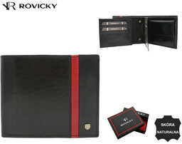 Elegancki skórzany portfel męski Rovicky z RFID