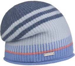 Czapka Kaszmirowa Stripe Headsock by Seeberger, niebieski, One