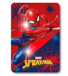 Koc Spiderman polarowy o wymiarach 100 x 140