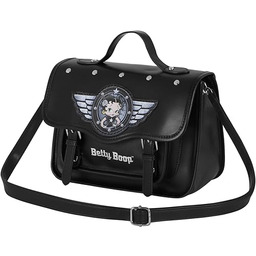 Betty Boop Motor Love-Torebka-Plecak Satchel, Czarna, 26 x