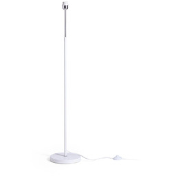 Lampa podłogowa biała chromowana regulowana 145cm z serii