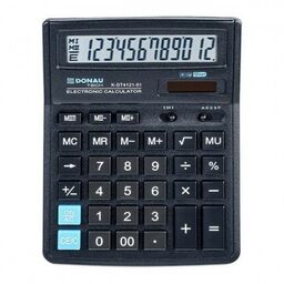 Kalkulator 12 pozycyjny DONAU TECH K-DT4121-01 199x153x31mm czarny