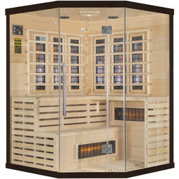 Sauna infrared narożna Nordum Solea 3-osobowa czarna