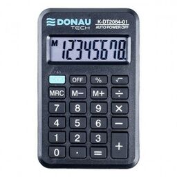 Kalkulator kieszonkowy 8 pozycyjny DONAU TECH K-DT2084-01 97x60x11mm