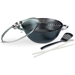 GSW 860956 żeliwny profesjonalny wielofunkcyjny garnek/zestaw do wok