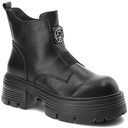 Filippo Czarne Botki Ocieplane Obuwie Damskie