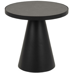 Stolik kawowy Soli okrągły czarny nowoczesny szklany