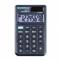 Kalkulator kieszonkowy 8 pozycyjny DONAU TECH K-DT2082-01 97x60x11mm