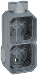 Nowe Plexo - Puszka natynkowa podwójna z przepustem