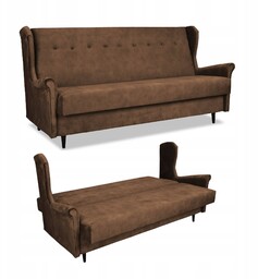 Wersalka sofa uszak kanapa rozkładana Ari c.brąz