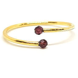 Złoty pierścionek REGULOWANY z granatami granat złoto 585