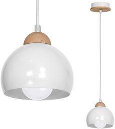Milagro DAMA WHITE MLP6440 lampa wisząca metal+drewno regulacja