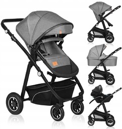 WÓZEK SPACEROWY 3w1 Lionelo BIANKA Spacerówka Gondola Fotelik