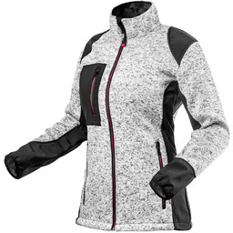 NEO TOOLS BLUZA DZIANINOWA DAMSKA, SZARY MELANŻ