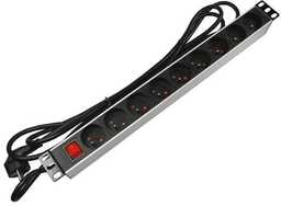 Listwa zasilająca PD-9/5M/B 1U 19'' 9 gniazd 5m