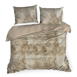 Eurofirany Pościel satynowa 140x200 Spring 77 brązowa jasna