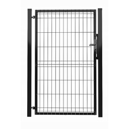 Furtka panelowa Czarna 153cm z słupkami