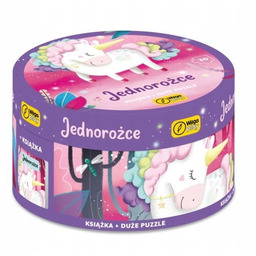 Puzzle Wilga Jednorożce Książeczka Pudełko 30el.