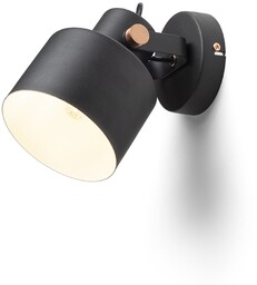 CELEIA lampa ścienna reflektor czarna mat nikiel E27