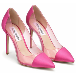 STEVE MADDEN CZÓŁENKA RÓŻOWE Z PRZEZROCZYSTYMI WSTAWKAMI 39