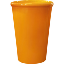 Doniczka ceramiczna z podstawką palma (palmowa) pomarańczowy 29