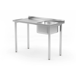 Stół ze zlewem prawy 1000x600x850 roboczy gastronomiczny ze