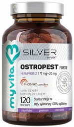 Ostropest FORTE, Standaryzowany Ekstrakt, SILVER PURE, Myvita, 120