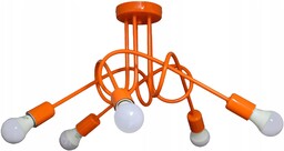 Lampa Sufitowa Dla Dzieci Pomarańczowa Dziecięca Żyrandol Młodzieżowy