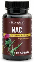 NAC L-glutation OCZYSZCENIE WSPARCIE WĄTROBY 60 kapsułek Skoczylas