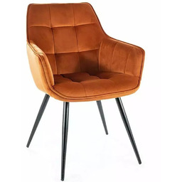 Krzesło Lilia Velvet Cynamonowy