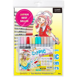 Copic Zestaw 12 markerów COPIC Ciao z prowadnicą,