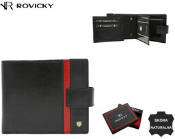 Elegancki skórzany portfel męski Rovicky z RFID