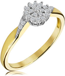 Pierścionek zaręczynowy z brylantami 0.14 ct - WK-2