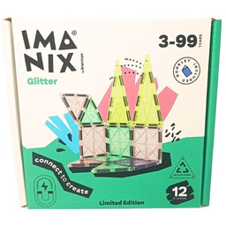 Imanix klocki magnetyczne GLITTER 12 elem.