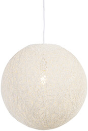 QAZQA Rustykalna lampa wisząca biała 45 cm -