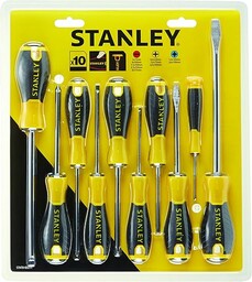 Stanley 0-60-211 Zestaw Wkrętaków, Czarny/Żółty, 10 Elementów